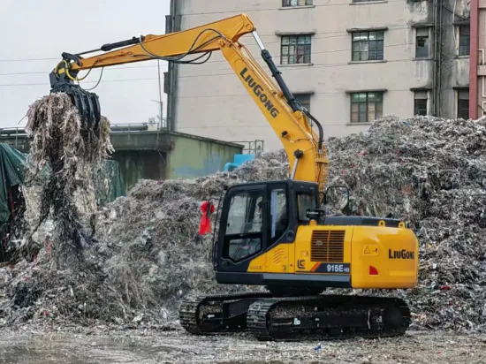 One piece of construction equipment demolishing a building